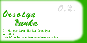 orsolya munka business card